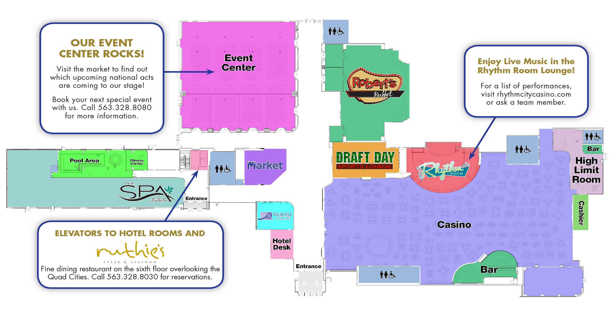 Rhythm City Casino Seating Chart